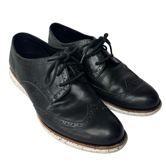 Cole Haan Shoes - Cole Haan Lunar Grand Wingtip Oxford Black Women's 8B Shoes Leather
